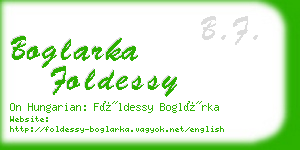 boglarka foldessy business card